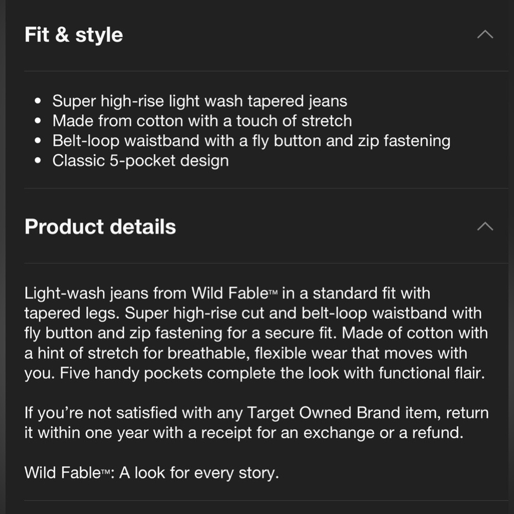 Women’s wild‎ fable super high rise tapered jeans ultra light wash - Picture 4 of 11